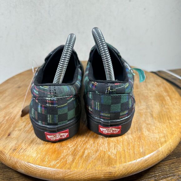 Vans Comfycush Slip On‎ Plaid Green Sneaker Shoes Women’s Size 7.5 - Picture 5 of 9
